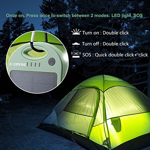 Chargeur Solaire Portable Batterie Externe Solaire pour T  l  phones 12000mAh Randonn  e Power Bank Panneaux Solaire Imperm  able avec 2 Ports USB et LED Torche pour Smartphones iPhone Samsung Android