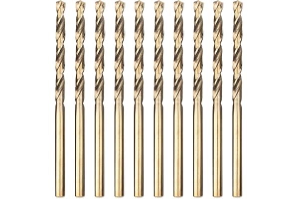 Meccion HSS-Co 10pcs 3.0mm Foret Hélicoïdal Professional Forets à Métaux en Acier Inoxydable, Standard DIN 338