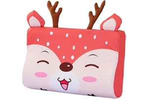 SUMKTO Atmungsaktives Kinder Bett Kissen Weicher Gedächtnis Schaum Hautfreundlich Kinderkopfkissen Ergonomisches Kinder Kinderkissen Ideal für Kleinkind Schlaf, wasch bar, kühlender Kissen bezug