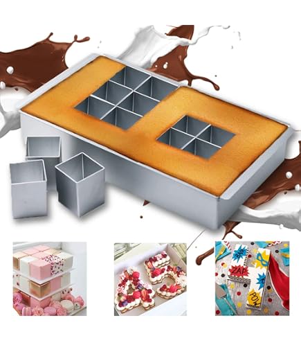 Set De Moule à Gâteau Chiffres Et Lettres - 10 Inserts Réglables En Aluminium Antiadhésif