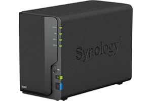 Synology DS223 - Stazione disco NAS a 2 alloggiamenti (Realtek RTD1619B Quad-Core 2 GB di RAM, 1 RJ-45 1 GbE), 8 TB con 2 HAT3300-4T