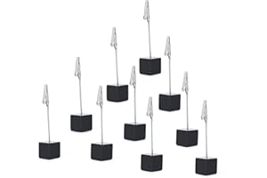 Diealles 10 szt. uchwyt na karty do notatek, uchwyt na karty pocztowe, na zdjęcia, karty, wskazówki, spinacze biurowe - czarny