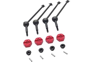 freneci RC CVD Antriebswelle RC Auto CVD Antriebswelle Ersatzteile Zubehör für WLtoys 1/14 144001 1/12 124018 124019 - rot