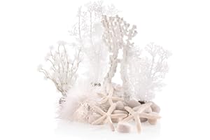 biOrb 78132 Zestaw dekoracyjny Winter Dream – dekoracja akwarium z realistycznymi sztucznymi roślinami wodnymi, korzeniami i kamieniami dla pięknego wzornictwa akwarium – do wody słodkiej i morskiej