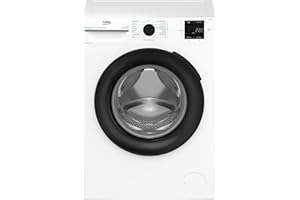 Beko BM3WFU3841X freistehende Waschmaschine, Waschvollautomat, 8 kg, EnergySpin, Schleuderwahl 1400 U/min, Dampffunktion, Hygiene+ allergikergeeignet, Coldwash Wasser-& Zeitersparnis, Weiß