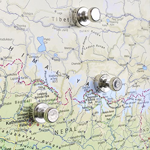 20 Metall Magnetische Reißzwecke Silber Solide Stahl Nickel Veredelung Mit hochwertigstem Neodym Magneten, Stark, Solide, Benutzerfreundlich – Ihre Essentiellen Allzweck-Magneten - 2