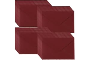 WYAN Mini Envelopes-40 Pack 15.7 * 10.7cm Burgundy Classic Flap Envelopes,Small Parts Envelopes,for Gift,Greeting Cards,Wedding,Business,Invitation(Card and Glue not Included)