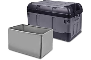 Ergocar Organizador Maletero Coche Trasero Almacenamiento Bolsa para Coche Múltiples Bolsillos Organizador con Bolsa de PVC Impermeable para Auto/SUV/Camión/Coche (Negro, 75L)