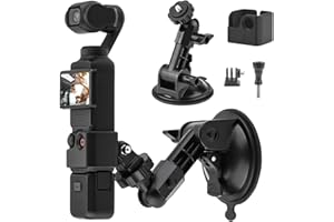 iEago RC Suction Cup Mount Saugnapf Autohalterung für DJI Osmo Pocket 3, Saugnapfhalterung mit Erweiterungsadapter für Insta360 X4 X3 X2 ONE R RS GO 3, für GoPro Hero 12 11 10 9 8 7