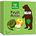 BEAR Fruit Rolls Apple - 100% Natural Ingredients - No added sugar - Healthy School And Lunch Snacks For Kids And Adults - 5 x 20g