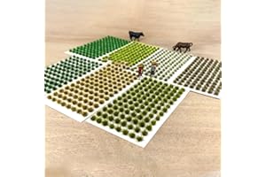 AIDNTBEO Adhesivo estático césped Tufts modelo Bushy Green Ferrocarril Terrain Miniature Scenery1