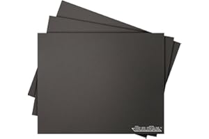 BuildTak BT08x10-3PK Druckoberfläche für 3D-Modelldruck, rechteckig, 20,3 x 25,4 cm, Schwarz, 3 Stück
