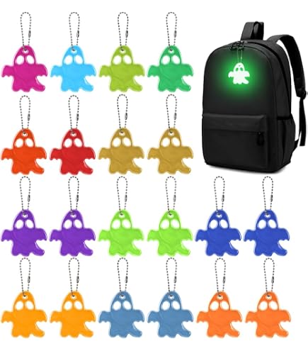 Lot De 36 Pendentifs Réflecteurs étoiles - 6 Couleurs, Avec Sac De Rangement - Pour Sac à Dos, Cartable, Vélo, Sécurité Visibilité Nuit