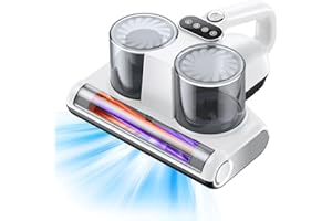 ‎YUFAC YUFAC Milbensauger für Matratze, Matratzenreiniger Bettstaubsauger mit UV-Licht 16Kpa 500W, HEPA-Filter, Heißluftfunktion, Staubmilben-Sensor, Ultraschall, Handstaubsauger für Matratze Sofa Bett, Weiß
