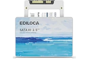 Ediloca 2TB SSD Internal Solid State Drive, 2.5" SATA III 6Gb/s, Up to 500MB/s Read Speed, 3D NAND Flash, Shock Drop-Proof for PC/Laptop/Desktop/NAS, Compatible with Windows/Mac/Linux (ES580E)