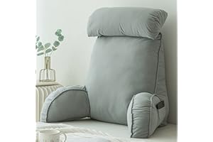 COYEUX Lesekissen,Rückenkissen mit Armlehnen,Rückenkissen für Sofa/Bett,Multifunktionales Kissen,Sitzstützkissen,Zum EntspannenSpielen,Lesen,Fernsehen