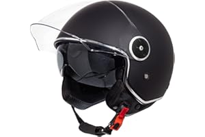 ‎VINZ VINZ Tobia Jethelm mit Doppelvisier | Roller Helm mit Sonnenblende | In Gr. XS-XXL | ECE 22.06 Zertifiziert | Motorradhelm mit Visier |Viele Farben Erhältlich