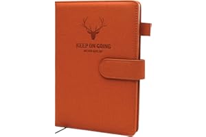 Earning Power A5 Ruled Journal Notebook,200 Page with Pen Loop,Hardcover Executive Writing Notebooks,8.3"×5.7",Perfect for Office Home School Business Writing and Composition (Brown)