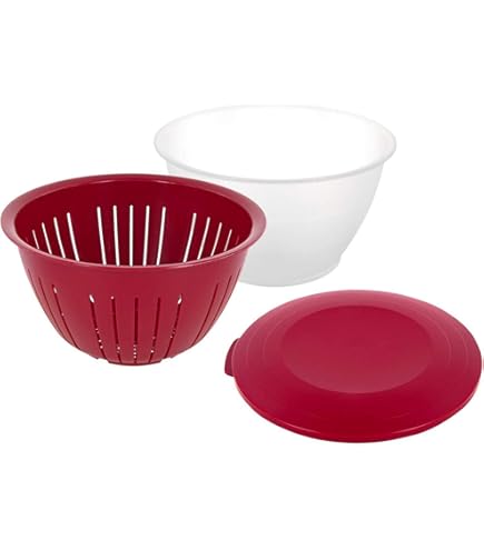Kunststof/metalen keuken vergiet/zeef set 3-delig wit Kunststof/metalen keuken vergiet/zeef set 3-delig wit