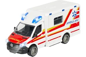 Majorette 213712001 Grand Series City Mercedes-Benz Sprinter Ambulance moulée sous Pression, Taille Unique