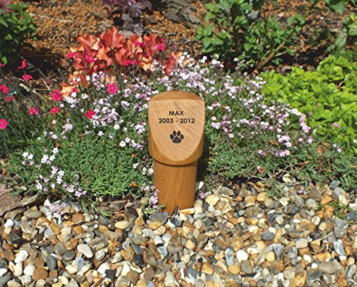 Beautiful-solid-oak-pet-memorial-round-style-handmade-wooden-memorial-post-for-dog-cat-or-other-pet