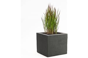Pflanzwerk® Pots de Fleurs Cube Jardinière Anthracite Plastique Le Meilleur Prix *Taille sélectionnable*Résistant au Gel* *Protection UV* *Qualité européenne*