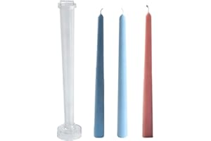 rackbone 5 Stück Kerzenform Zum Gießen Silikon Kerzenhalter Stab Kunststoff Kerzengießform Stumpenkerze candle molds DIY Handgemachte Herstellung Handwerkskerze Kerze Dekorationen