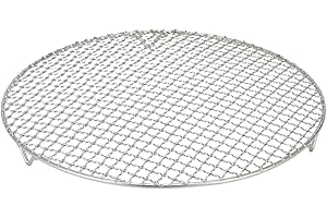 Benyong Edelstahl Grillrost Rund Mit 2cm Füßen Ø10-42.5cm - Universelles Kochgitter Für Heißluftfritteusen, Backöfen & Dämpfer - Robustes Grillrost Edelstahl Rund Als Grillgitter