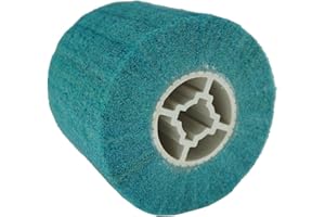 KDFALO Schleifwalze Bürste,Nylonbürste, Schleifhülsen für Schleifroller Satiniermaschine ,Körnung 320,Satinierwalze für Holz & Metall Oberfläche Polieren- Ø120x100mm