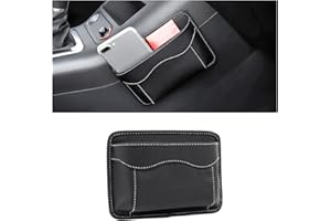 CGEAMDY Seitentasche für Autositze, Mini-Organizer aus Leder, seitliche Aufbewahrungstasche für Autositze, geeignet zum Organisieren von Dokumenten, Ordnern, Notizblöcken etc