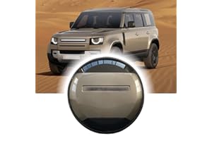 YUCISILY Gondwana Stone Series Spare Tire Cover fits for LR Defender 110 90 130 2020 2021 2022 0223 2024 ABS Spare Tyre Wheel Cover Protector (Gondwana Stone + Glossy Black+B Letter)