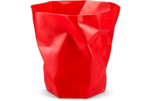 Essey Design Papierkorb, Mini Bin Bin, Design Mülleimer für Büro und Bad, 7 Liter, rot