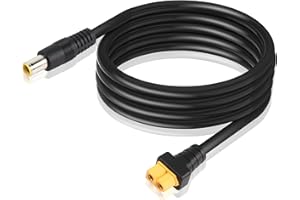 PNGKNYOCN DC 8mm to XT60 Power Cable 14AWG DC 7909 Male to XT60 Female Adapter Cable for Solar Panel Portable Power Station Solar Generator（1.5M/4.9Ft）