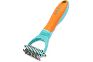 ‎EMMI-PET emmi-pet Hundebürste & Katzenbürste H1 für mittellanges Haar & Langhaar, Bürste für Pferdehaar, doppelseitiger Bürste unterwolle, entfernt Unterwolle, Verknotungen und Verfilzungen