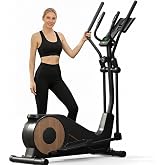 Aeriflo Home Elliptical Bike, Stride 42 cm, Flywheel 8 kg, 150 kg | Magnetic Fitness Elliptical, 16 Resistance Levels, Blueto