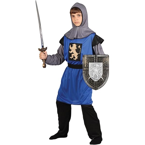 Costume da crociato nero per bambini