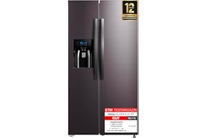 Midea KS-DDX 6.32 WT Side-by-Side Kühl-/Gefrierkombination/ 178,8 cm Höhe/ 254 kWh/Jahr/No Frost/Dual Inverter Compressor/mit 3in1 Wasser-/Eisspender und Wassertank, Dark Inox