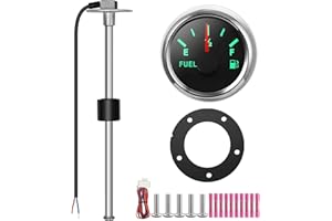 Kraftstoffanzeige,Rupse Universal Auto Kraftstoffstandsanzeige Tankuhr mit Wasserstandssensor Kraftstoffsensor für Auto/SUV/Boot/Pkw Lkw/Wohnmobil (330mm)