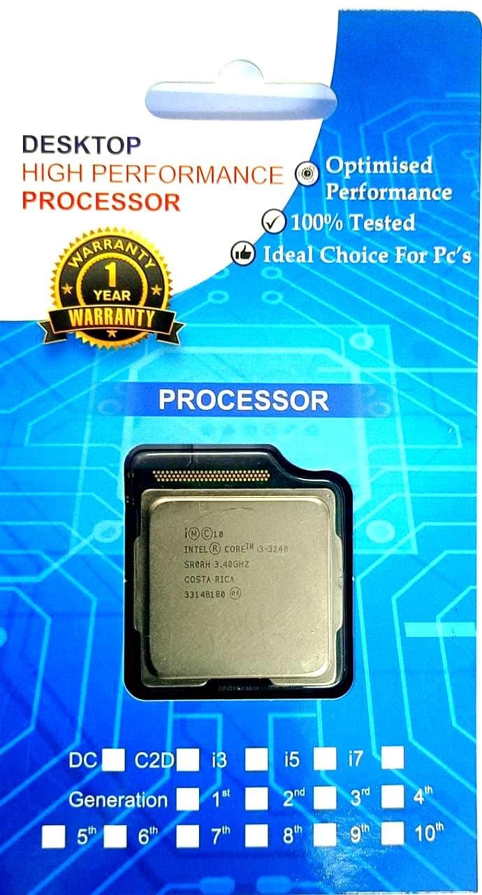 i3 3240 3rd Generation Processor for h61 Board (i3 3240 3.4Ghz) for LGA 1155 Socket Performance Processor