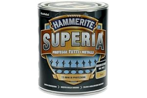 Hammerite Superia Nagellack rostfri metall inomhus och utomhus, Matt Mörkgrå, 750 ml