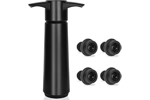 ‎PHILORN Philorn Wein Vakuumpumpe mit 4 Stopfen, Wein Vakuumpumpe und Weinverschluss, Weinpumpe Stopfen zur Aufbewahrung von Wein verwendet, Wiederverwendbarer Weinpumpe Hält Wein Frisch