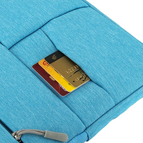 MOSISO Laptop Hülse, Multifunktionssegeltuch Gewebe Kasten Beutel Abdeckung für 12.9 iPad Pro / 13-13.3 Zoll MacBook Air / MacBook Pro / Laptop, Himmel Blau - 7