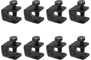 XICIKI 8Pcs Universal Car Auto Splash Guards Fitting Fixing Black U C Clamps Bolt On No Drilling Clips, Mudflap Clamps