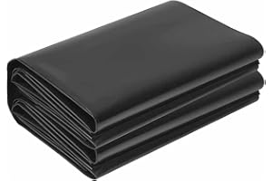 VETRIS Teichfolie 2x5m 3x9m 4x6m 7x8m 10x15m Schwarz HDPE Teichfolien Wasserfest, Dichtungsfolie Teichmembran Schwimmteich Folie Gartenteich Teichplane Für Wasser, Garten, Bachläufe(Größe:1x1m(3.3x3.ft))