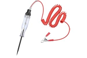 YANCLIFE 6V/24V Electrical Circuit Tester, Voltage Test Light Automotive Test Light Long Probe Test Pen with Vise Clip Indicator Light for Low Voltage Systems