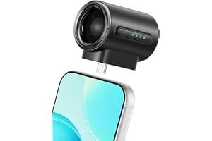 Aecooly Kraftfull USB C telefonfläkt, 17 000 RPM hög hastighet, 11 m/s