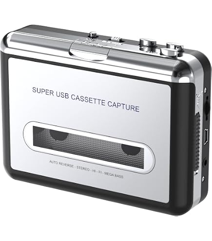 LogiLink UA0156 – Cassettedigitaliseerder Met USB-aansluiting, Draagbare Speler, Converteert Naar MP3, Incl. Software