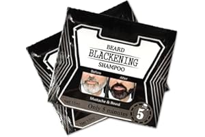 Allbestaye Beard Shampoo Beard Blackening Dye Natural Black Only 5 Minutes Lasts 4 Weeks (10pcs)