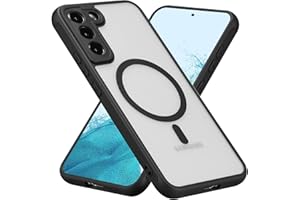 RALEAVO Magnetyczne etui do Samsung Galaxy S22 [kompatybilne z Magsafe] smukłe matowe matowe etui pokrowiec półprzezroczysty twardy tył PC wojskowa ochrona przed upadkiem etui na telefon dla dziewcząt