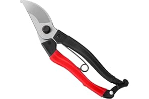 Kimura® 8" Samurai Elite Garden Secateurs, [Made in Japan], Heavy Duty Premium Japanese Yasugi Steel Blades, Non-Slip Vinyl Coated Handles, Lightweight & Ergonomic, Japanese Bypass Pruning Shears